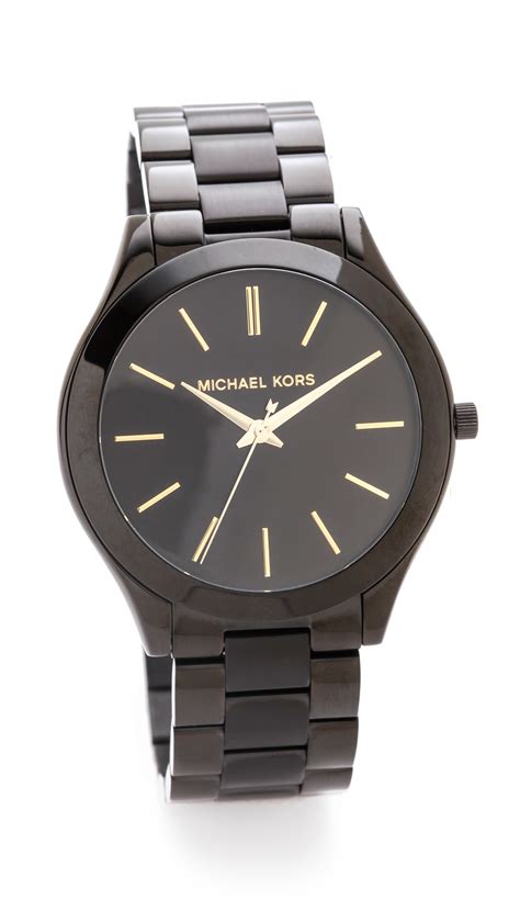 michael kors oversized runway watch|michael kors slim runway black.